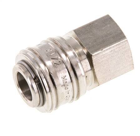 Nickel-plated Brass DN 7.2 (Euro) Air Coupling Socket G 1/2 inch Female FKM