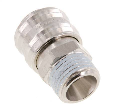 Nickel-plated Brass DN 7.2 (Euro) Air Coupling Socket G 1/2 inch Male FKM