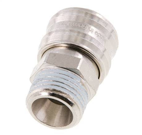 Nickel-plated Brass DN 7.2 (Euro) Air Coupling Socket G 1/2 inch Male FKM