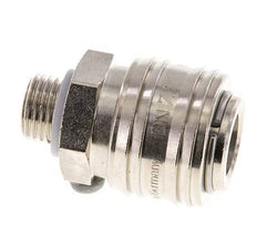 Nickel-plated Brass DN 7.2 (Euro) Air Coupling Socket G 1/4 inch Male FKM