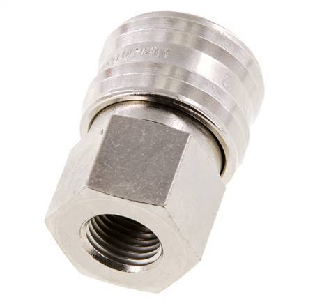Nickel-plated Brass DN 7.2 (Euro) Air Coupling Socket G 1/4 inch Female FKM