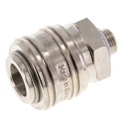 Nickel-plated Brass DN 7.2 (Euro) Air Coupling Socket G 1/8 inch Male FKM