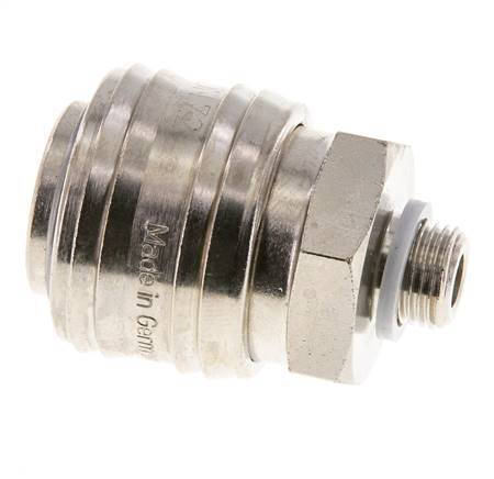 Nickel-plated Brass DN 7.2 (Euro) Air Coupling Socket G 1/8 inch Male FKM