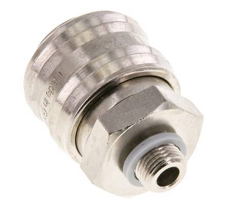 Nickel-plated Brass DN 7.2 (Euro) Air Coupling Socket G 1/8 inch Male FKM