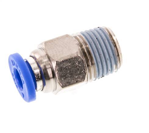 4mm x R1/8'' Push-in Fitting with Male Threads Brass/PA 66 NBR [5 Pieces]