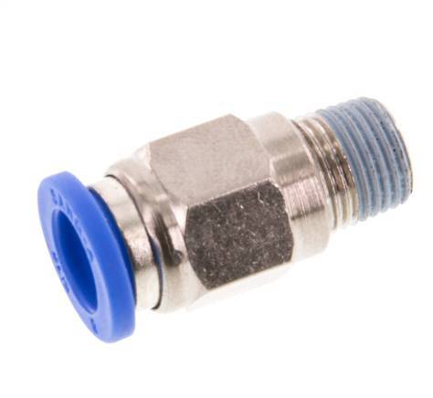 8mm x R1/8'' Push-in Fitting with Male Threads Brass/PA 66 NBR [5 Pieces]