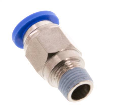 8mm x R1/8'' Push-in Fitting with Male Threads Brass/PA 66 NBR [5 Pieces]