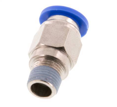 8mm x R1/8'' Push-in Fitting with Male Threads Brass/PA 66 NBR [5 Pieces]