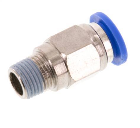 8mm x R1/8'' Push-in Fitting with Male Threads Brass/PA 66 NBR [5 Pieces]