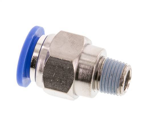 10mm x R1/8'' Push-in Fitting with Male Threads Brass/PA 66 NBR [2 Pieces]