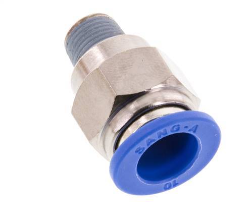 10mm x R1/8'' Push-in Fitting with Male Threads Brass/PA 66 NBR [2 Pieces]