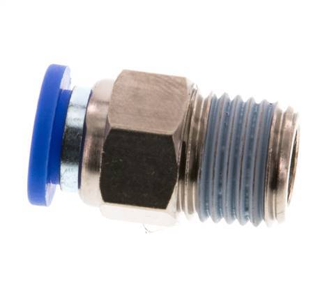 8mm x R1/4'' Push-in Fitting with Male Threads Brass/PA 66 NBR [5 Pieces]