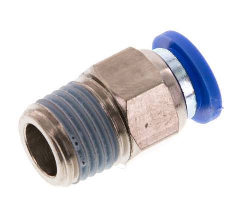 8mm x R1/4'' Push-in Fitting with Male Threads Brass/PA 66 NBR [5 Pieces]