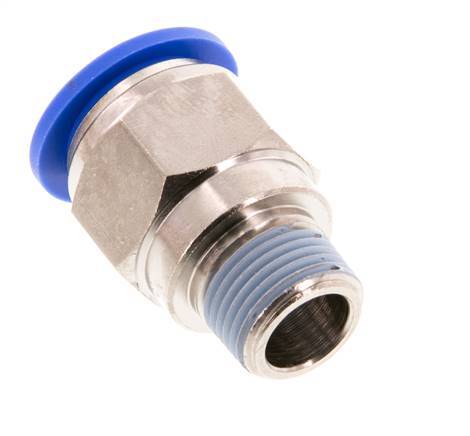16mm x R3/8'' Push-in Fitting with Male Threads Brass/PA 66 NBR