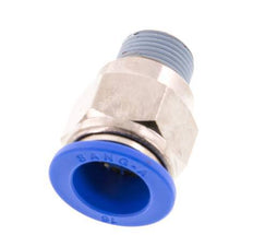 16mm x R3/8'' Push-in Fitting with Male Threads Brass/PA 66 NBR