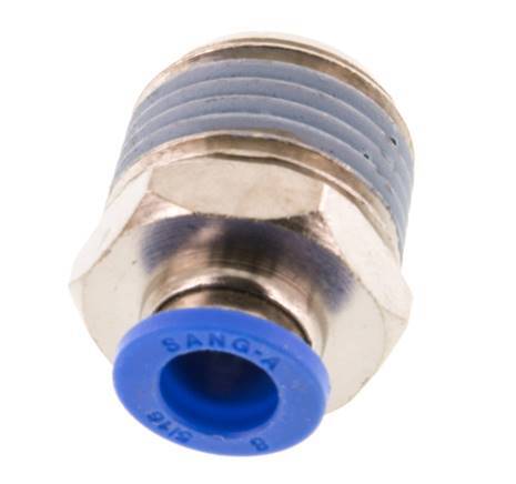 8mm x R1/2'' Push-in Fitting with Male Threads Brass/PA 66 NBR [2 Pieces]