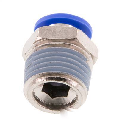 10mm x R1/2'' Push-in Fitting with Male Threads Brass/PA 66 NBR [2 Pieces]