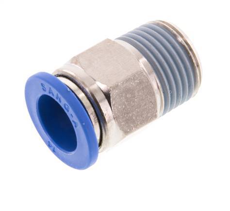 14mm x R1/2'' Push-in Fitting with Male Threads Brass/PA 66 NBR