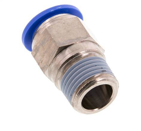 16mm x R1/2'' Push-in Fitting with Male Threads Brass/PA 66 NBR