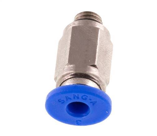 3mm x M 5 Push-in Fitting with Male Threads Brass/PA 66 NBR [2 Pieces]