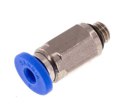 3mm x M 5 Push-in Fitting with Male Threads Brass/PA 66 NBR [2 Pieces]
