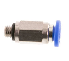 4mm x M 5 Push-in Fitting with Male Threads Brass/PA 66 NBR [5 Pieces]