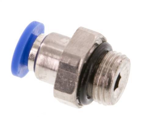 4mm x G1/8'' Push-in Fitting with Male Threads Brass/PA 66 NBR [5 Pieces]