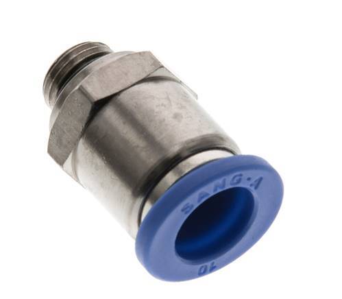 10mm x G1/8'' Push-in Fitting with Male Threads Brass/PA 66 NBR [2 Pieces]