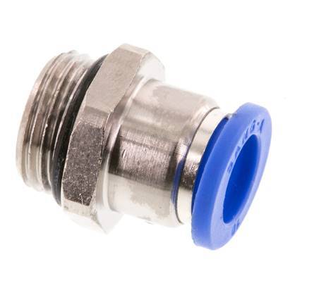 10mm x G3/8'' Push-in Fitting with Male Threads Brass/PA 66 NBR [2 Pieces]