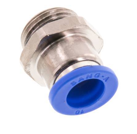 10mm x G3/8'' Push-in Fitting with Male Threads Brass/PA 66 NBR [2 Pieces]