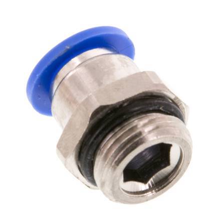 10mm x G3/8'' Push-in Fitting with Male Threads Brass/PA 66 NBR [2 Pieces]