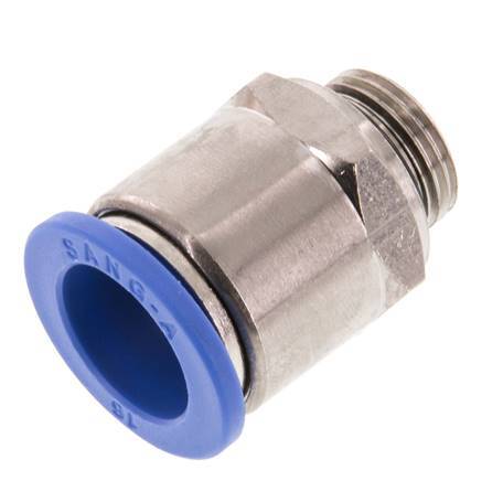 16mm x G3/8'' Push-in Fitting with Male Threads Brass/PA 66 NBR