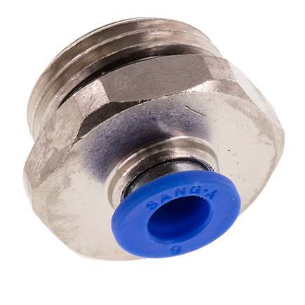 6mm x G1/2'' Push-in Fitting with Male Threads Brass/PA 66 NBR [2 Pieces]