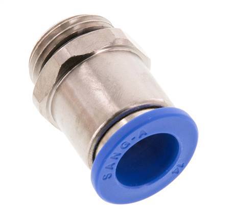 14mm x G1/2'' Push-in Fitting with Male Threads Brass/PA 66 NBR