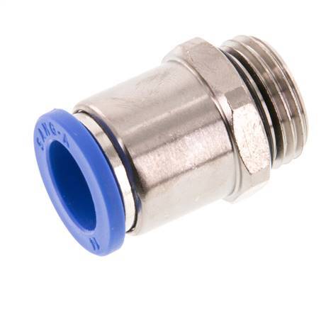 14mm x G1/2'' Push-in Fitting with Male Threads Brass/PA 66 NBR