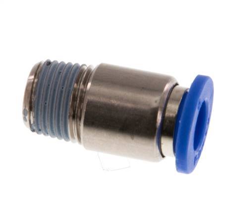 6mm x R1/8'' Push-in Fitting with Male Threads Brass/PA 66 NBR Inner Hexagon [5 Pieces]