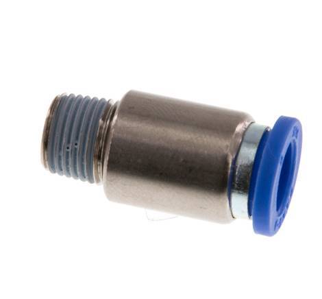 8mm x R1/8'' Push-in Fitting with Male Threads Brass/PA 66 NBR Inner Hexagon [5 Pieces]