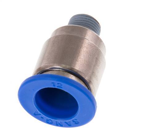 12mm x R1/8'' Push-in Fitting with Male Threads Brass/PA 66 NBR Inner Hexagon [2 Pieces]