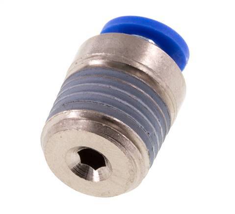 4mm x R1/4'' Push-in Fitting with Male Threads Brass/PA 66 NBR Inner Hexagon [5 Pieces]