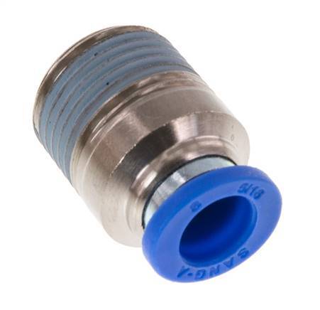 8mm x R3/8'' Push-in Fitting with Male Threads Brass/PA 66 NBR Inner Hexagon [2 Pieces]