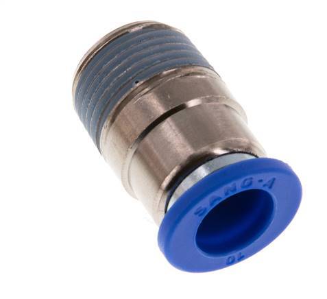 10mm x R3/8'' Push-in Fitting with Male Threads Brass/PA 66 NBR Inner Hexagon [2 Pieces]