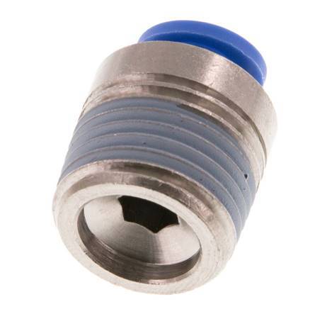 8mm x R1/2'' Push-in Fitting with Male Threads Brass/PA 66 NBR Inner Hexagon [2 Pieces]