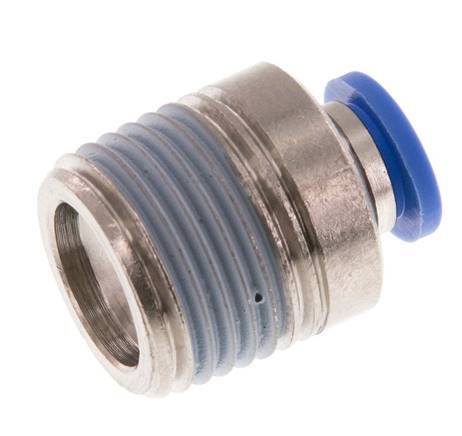 8mm x R1/2'' Push-in Fitting with Male Threads Brass/PA 66 NBR Inner Hexagon [2 Pieces]
