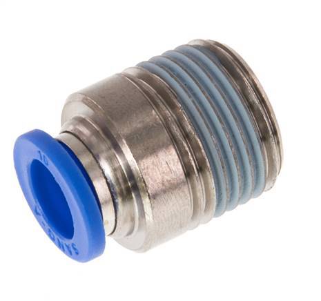 10mm x R1/2'' Push-in Fitting with Male Threads Brass/PA 66 NBR Inner Hexagon [2 Pieces]