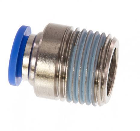 10mm x R1/2'' Push-in Fitting with Male Threads Brass/PA 66 NBR Inner Hexagon [2 Pieces]