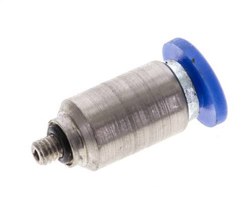 3mm x M 3 Push-in Fitting with Male Threads Brass/PA 66 NBR Inner Hexagon [2 Pieces]