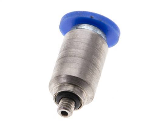 3mm x M 3 Push-in Fitting with Male Threads Brass/PA 66 NBR Inner Hexagon [2 Pieces]