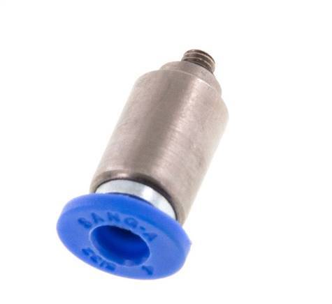 4mm x M 3 Push-in Fitting with Male Threads Brass/PA 66 NBR Inner Hexagon [5 Pieces]