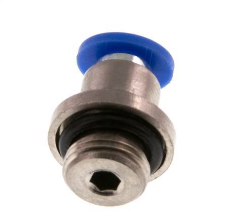 4mm x G1/8'' Push-in Fitting with Male Threads Brass/PA 66 NBR Inner Hexagon [5 Pieces]