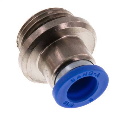 8mm x G3/8'' Push-in Fitting with Male Threads Brass/PA 66 NBR Inner Hexagon [2 Pieces]